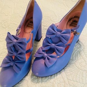 Minna Parikka designer periwinkle leather platform women’s shoes size 9